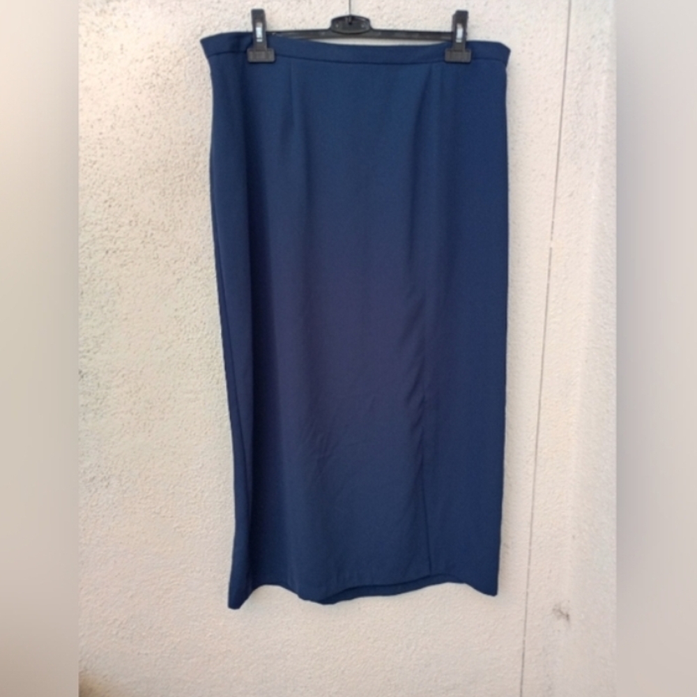 Kathie Lee Collection Deep Blue Pencil Skirt Business Contemporary Evening 18W